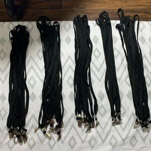 Black Lanyards 45 Pack Neck Straps Premium Bulk Badge Bulldog Clip
